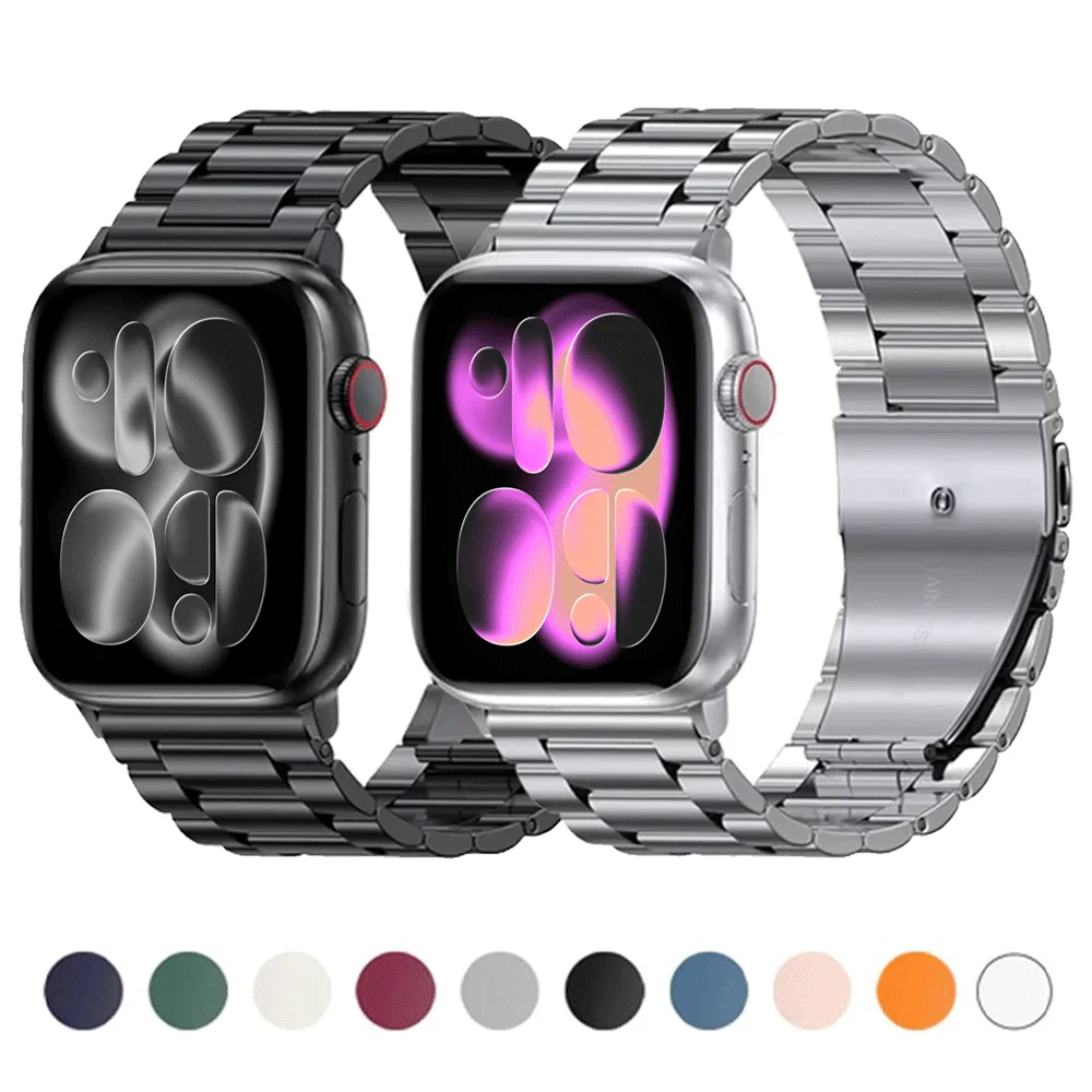 Edelstahlarmband für Apple Watch Band 46 mm Ultra 3 49 mm 41 mm 42 mm 40 mm 44 mm Metallarmband für Iwatch Serie 11 10 SE3 9 8 7 6 Image