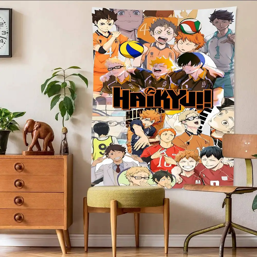 Haikyuu Anime Volleyball Happy Birthday Party Hintergrund Dekoration Kinder Junge Babyparty Anime Fotografie Hintergrund Polyester Image