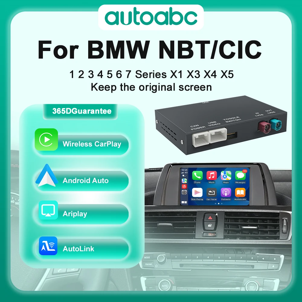 Drahtlose CarPlay Android Auto Für BMW NBT/CIC 1 2 3 4 5 Serie X1 X3 X4 X5 F20 F21 F23 F30 F31 F34 F35 F32 F33 F10 F11 F48 Image