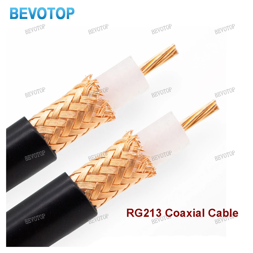 RG213 Koaxialkabel 50 Ohm 50–7 HF-Koaxial-Pigtail, hochwertiges, verlustarmes HF-Koaxialkabel, Überbrückungskabel, schnelles Schiff, BEVOTOP Image