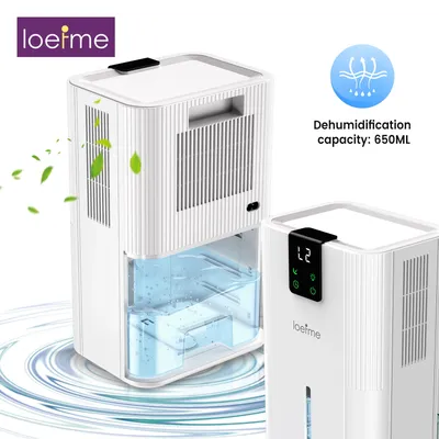 LOEFME 2.8L Mute Dehumidifier 650ml/Day Moisture Absorbers Air Dryer Quiet Air Dehumidifier with Touch Display For Home Bathroom