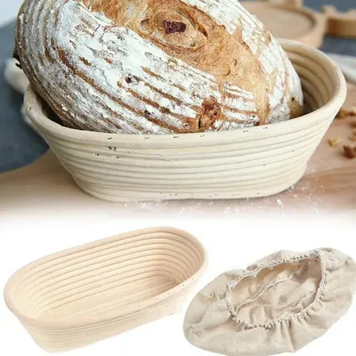 Proofing Basket Round Oval Baking Dough Basket Rattan Sourdough Baskets Bread Baking For Bread Dough Flour Sourdough With Liner