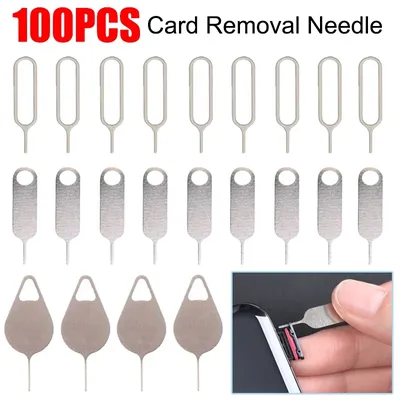 100-1PCS Metall Auswurf Sim Karte Tray Open Pin Schlüssel Werkzeug für IPhone 14 13 SamSung Xiaomi Apple IPad Tablet Universal Entfernung Nadel