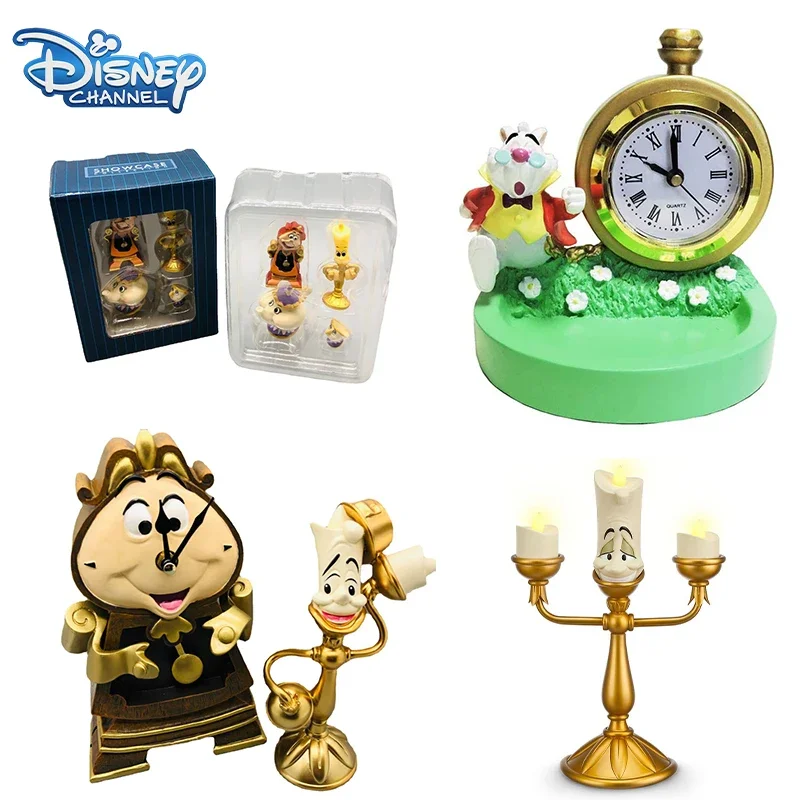 Disney Die Schöne und das Biest LED-Kerzenlampe Ge Shihua Clock Mrs.Potts Lumiere Cogsworth Anime-Figuren für Kinder Geburtstagsgeschenk Spielzeug Image