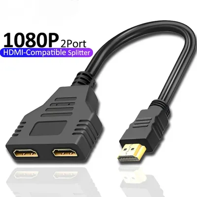 HDMI Kabel 2 Dual Port Y Splitter 1 In 2 Out HD 4K 1080P Kabel Adapter Für LCD TV Box PS3 HDMI-kompatibel Splitter Kabel