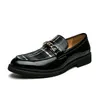 Luxuriöse klassische Lederschuhe für Herren, schwarze Mokassins für Herren, lässige Business-Schuhe für Herren, große Größe 48, Kleid, sozialer Schuh für Herren