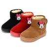Disney Mickey Mouse Kinder Baumwollstiefel Minnie Winter Warm Verdickt Baby Junge Mädchen Stiefel Gummi Freizeitschuhe