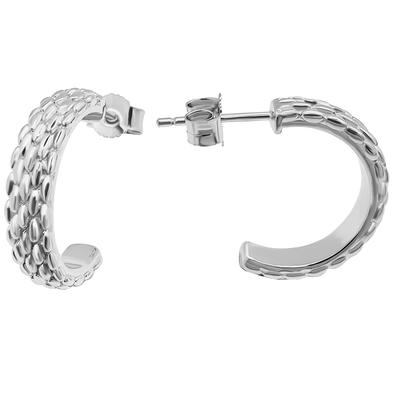 Paar Creolen FIRETTI "Schmuck Geschenk Silber 925 Ohrschmuck Ohrringe", silber (silberfarben), Ohrringe, Damen, Silber 925 (Sterlingsilber) Image