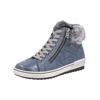 Sneaker REMONTE "Remonte Sneaker Leder/Textil", Damen, Gr. 43, bunt (blau, grau), Leder, Textil, casual, Schuhe