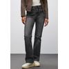 Bootcut-Jeans STREET ONE, Damen, Gr. 28, Länge 30, schwarz (schwarz washed), Denim/Jeans, Obermaterial: 72% Baumwolle, 27% Polyester (REPREVE), 1% Elasthan, unifarben, casual, slim fit lang, Jeans, mit großen Front-Taschen