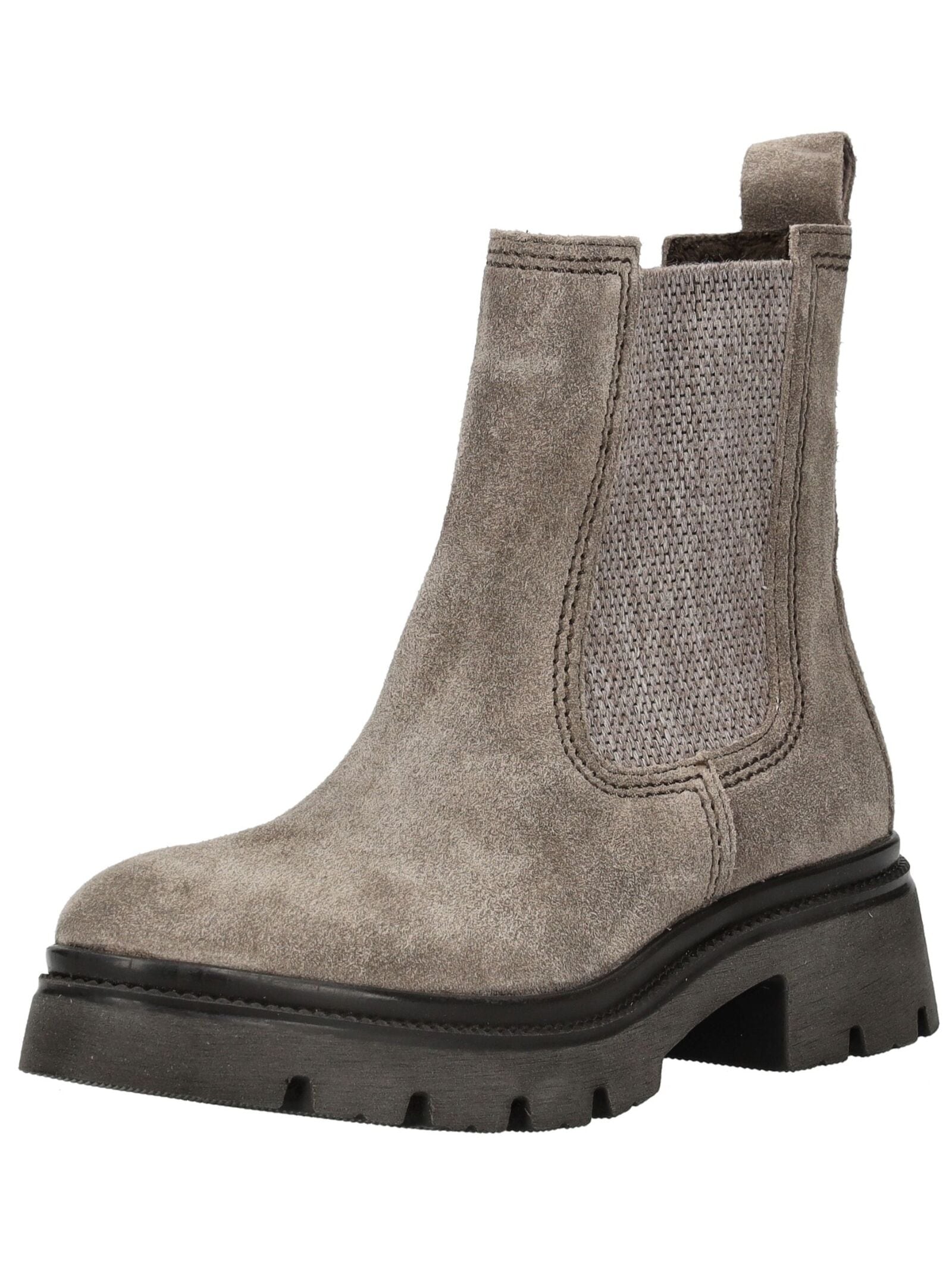 Stiefelette GABOR "Gabor Stiefelette Veloursleder/Textil", Damen, Gr. 38, grau, Textil, Veloursleder, Schuhe