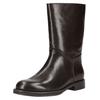 Stiefelette INUOVO "INUOVO Stiefelette Leder", Damen, Gr. 38, braun (dunkelbraun), Leder, casual, Schuhe