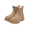 Stiefel BUFFALO "Buffalo ASPHA CHELSEA WARM - VEGAN NUBUCK - BROWN", Damen, Gr. 37, braun, Kunstfaser, unifarben, Schuhe
