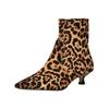 Stiefelette INUOVO "INUOVO Stiefelette Leder/Textil", Damen, Gr. 37, braun (leopard), Leder, Textil, casual, Schuhe