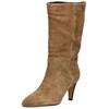 High-Heel-Stiefel INUOVO "INUOVO Stiefel Veloursleder", Damen, Gr. 41, braun, Veloursleder, casual, Schuhe
