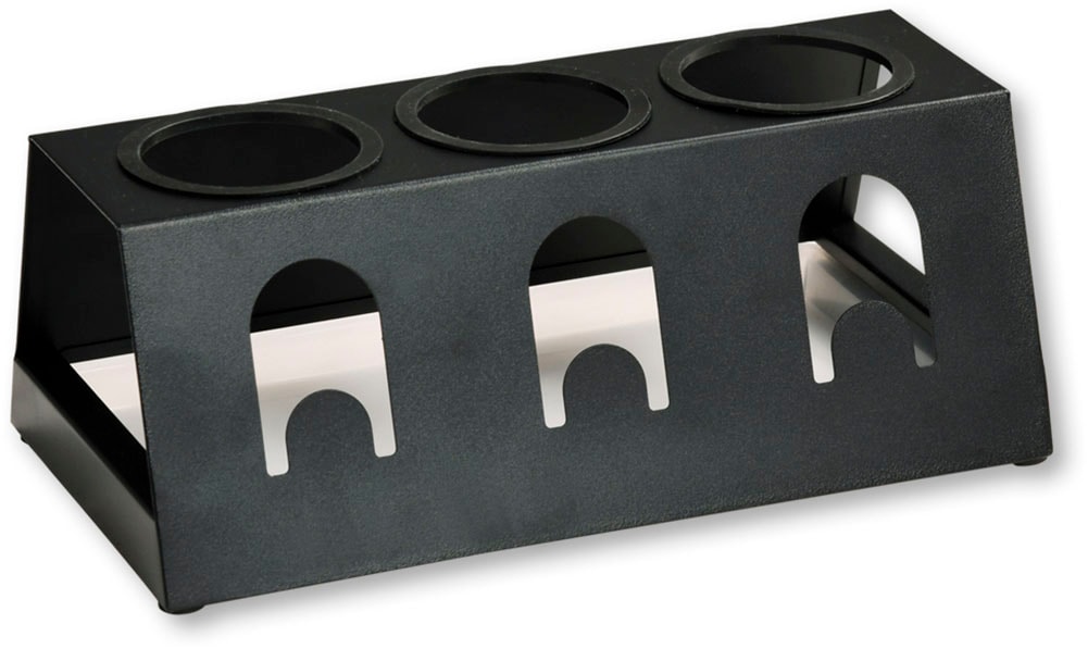 Flaschenhalter KESPER "für 3 Flaschen, mit Abtropfschale", schwarz, B:17cm H:12cm L:32cm, Metall, Flaschenhalter, Flaschenhalter, stilvoller Helfer für Küche und Haushalt