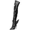 Overkneestiefel STEVE MADDEN "STEVE MADDEN Stiefel Lederimitat", Damen, Gr. 40, schwarz, Lederimitat, elegant, Schuhe