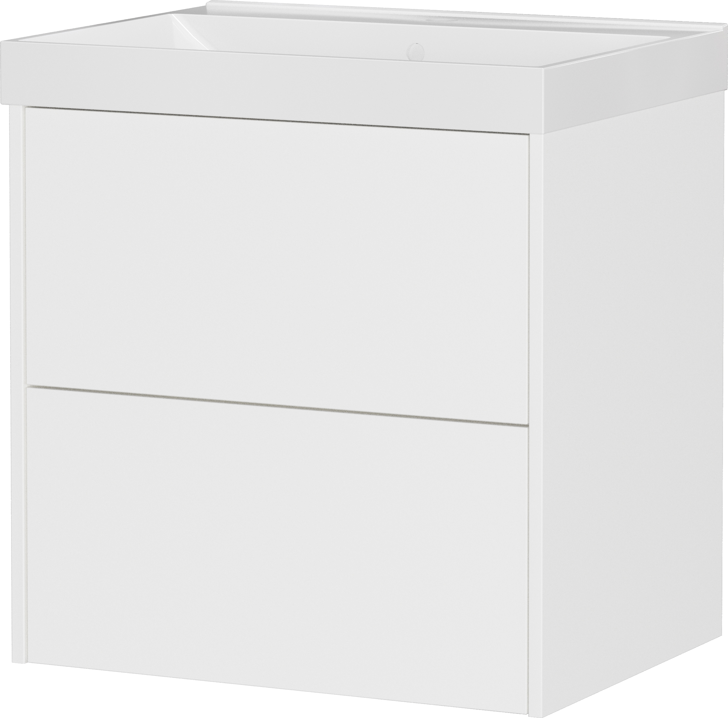 Waschtisch GERMANIA "Bisbee", weiß, weiß, B:60cm H:58cm T:45cm, Spanplatte, Waschtische, Waschtisch, Waschtisch-Unterschrank