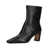 Stiefelette INUOVO "INUOVO Stiefelette Leder", Damen, Gr. 38, schwarz, Leder, casual, Schuhe