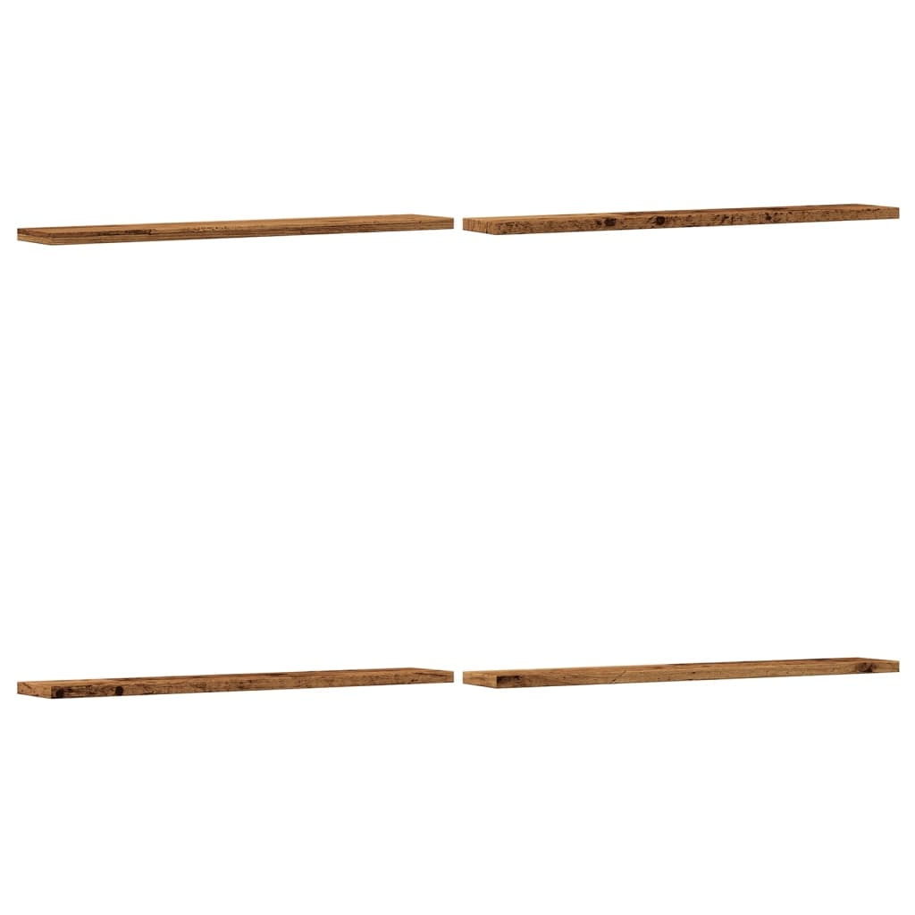 vidaXL Wandregale 4 Stk. Altholz-Optik 60x20x1,5 cm Holzwerkstoff Image