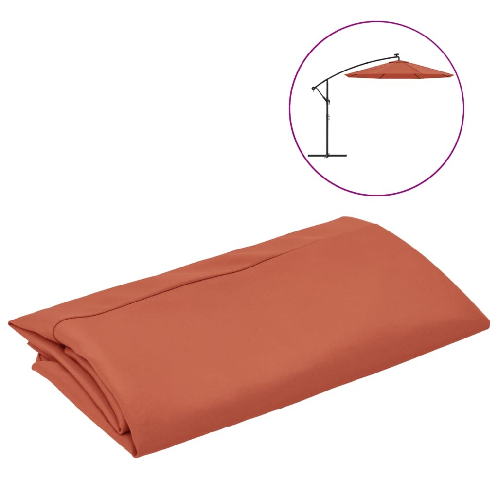 vidaXL Ersatzbezug für Ampelschirm Terracotta-Rot 350 cm Image