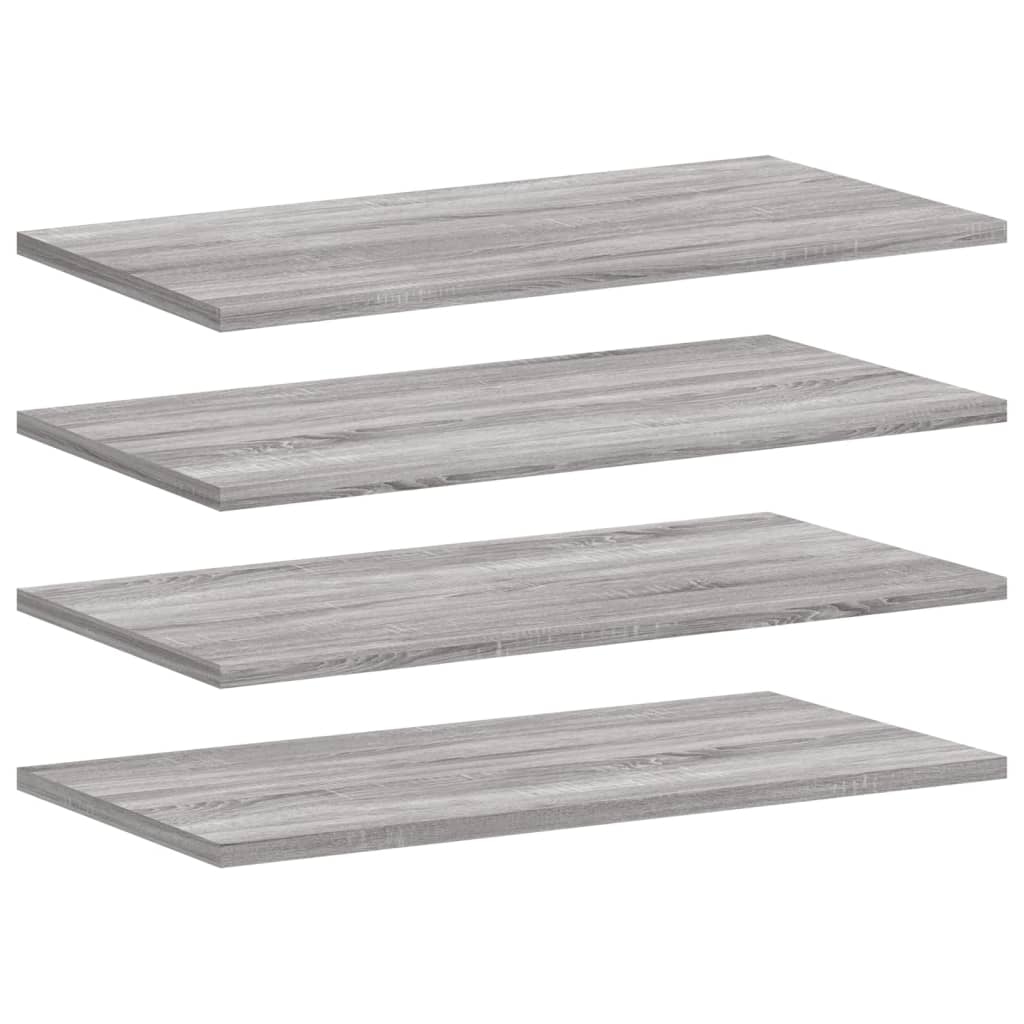 vidaXL Wandregale 4 Stk. Grau Sonoma 60x20x1,5 cm Holzwerkstoff Image