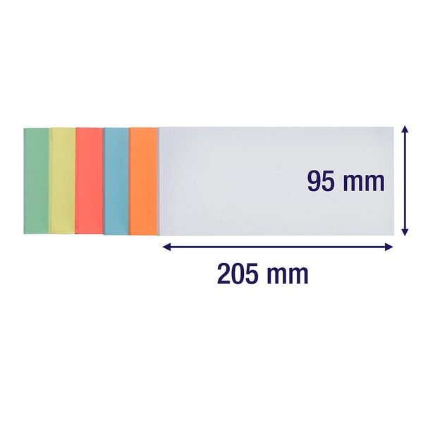 Franken 250er-Pack Moderationskarten »Rechteck« 20,5 x 9,5 cm 6 Farben blau, 20.5x9.5 cm Image