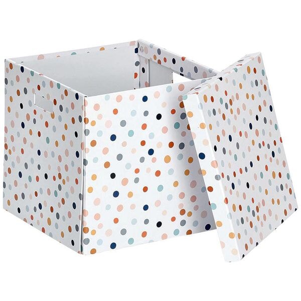 Zeller Aufbewahrungsboxen »Dots« 33,5/33,0/32,0 cm weiß, 32x33 cm