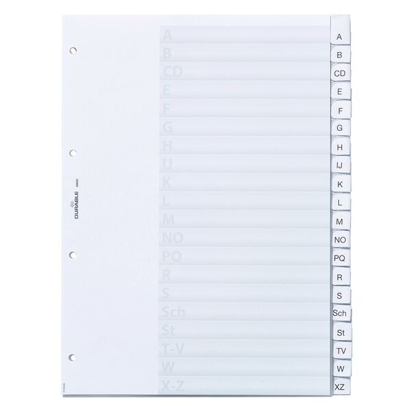 Durable Ordnerregister 20-teilig A4 Kunststoff transparent Image