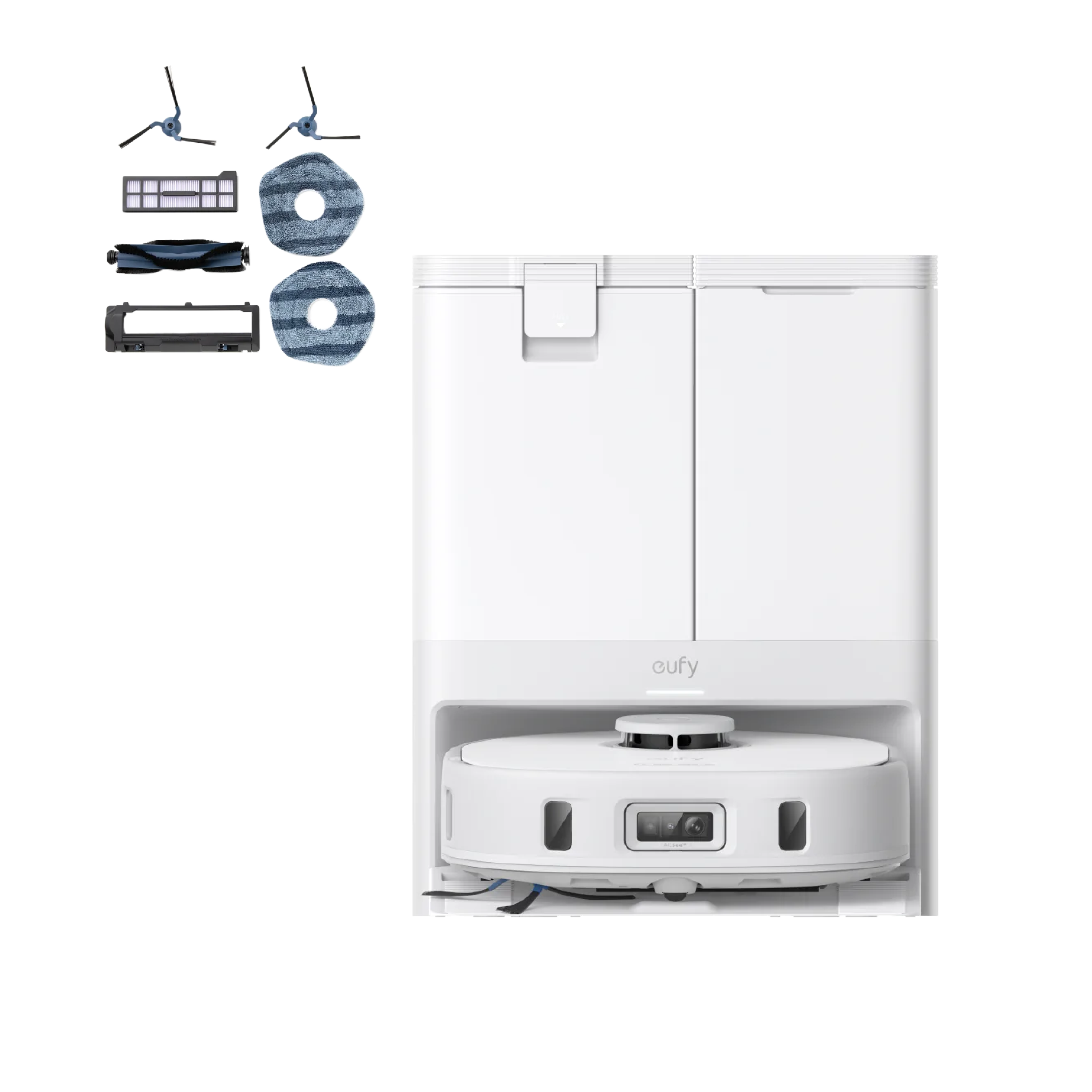 eufy X10 Pro Omni White with Replacement Parts Kit