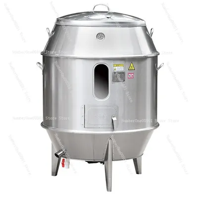 Professional Charcoal & Gas Duck Roasting Oven - Commercial Stainless Steel BBQ Grill for Chicken, Goose & Roast Meat