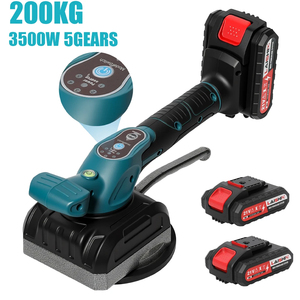 Akku 3500 W Fliesen Fliesen Maschine 5 Gang Fliesen Vibrator Saugnapf Automatische Boden Nivellierung Elektrowerkzeug Für 21 V Batterie