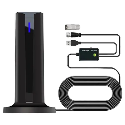 Digital TV Antenna for Smart TV Indoor TV Antenna 360°&Long Range Reception HDTV Antenna Supports 4K 1080p with 3M Stick Base