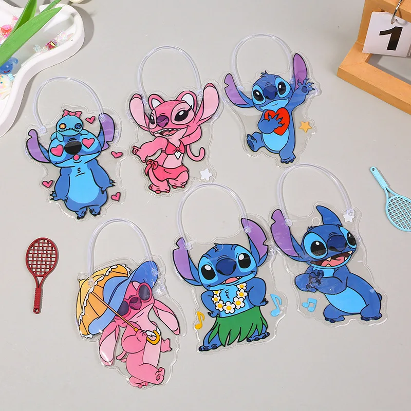 12/24pcs Stitch Lilo Plastics Bag Cartoon Character Gift Bag Birthday Party Supplies Festive Desktop Decoration Cute Candy Bags