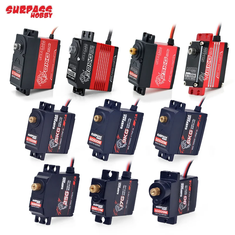 HEIßER 1Pcs ÜBERTREFFEN Hobby 1/10 High Speed Metall Getriebe Mini Servomotor 9g 15kg 20kg 25kg 30kg Servo Für RC 1/8 1/12 1/10 RC Auto