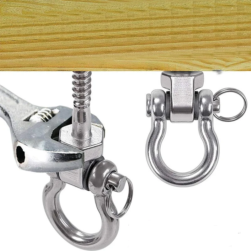 Schaukel-Hängematte aus Edelstahl 304, Hängehalterungen, robuster Schaukelhaken für Spielplatz, Veranda, Yoga-Hängematte
