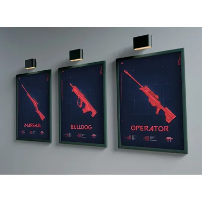 Poster Anime Figure Weapon Gun Canvas Painting Wall Art Gaming Posters Aesthetic Valorant Gamer Room Decor Esports Decoration