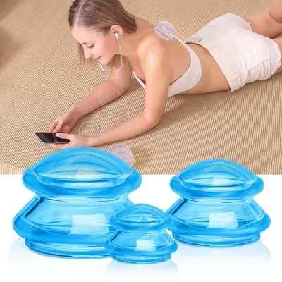 Transparent Silicone Banks Vacuum Massage Cupping Glasses Suction Cup Masajeador Ventosa AntiCellulite Deep Tissue Facial Relax