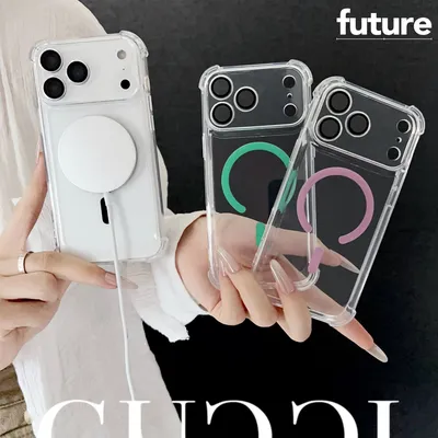 Magnetische stoßfeste Hülle für iPhone 17, Air 17, 16, 15, 14, 13, 12 Pro Max Plus, transparente iPhone 11-Hülle, Stoßstange, iPhone 13, Abdeckungen