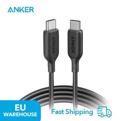 Anker PowerLine III USB-C auf USB-C 2.0 Ladekabel, 100 W Typ-C-Kabel 2.0, Lightning-Schnellladung mit PD, für MacBook Pro