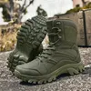 High-Top-Herrenschuhe, bequeme, langlebige, weiche, flache Kampfstiefel, lässige Herren, atmungsaktive Air-Mesh-Outdoor-Wanderschuhe für Herren