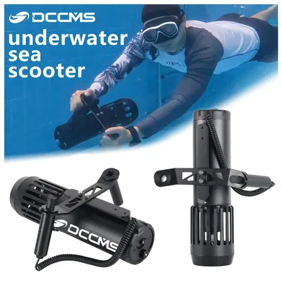 DCCMS Black Electric Underwater Scooter is suitable for snorkeling, swimming, scuba diving, and paddle board motor sea scooter