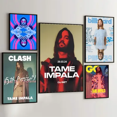 1PC Tame Impala Poster Movie Sticky Posters Retro Kraft Paper Sticker DIY Room Bar Cafe Aesthetic Art Wall Painting