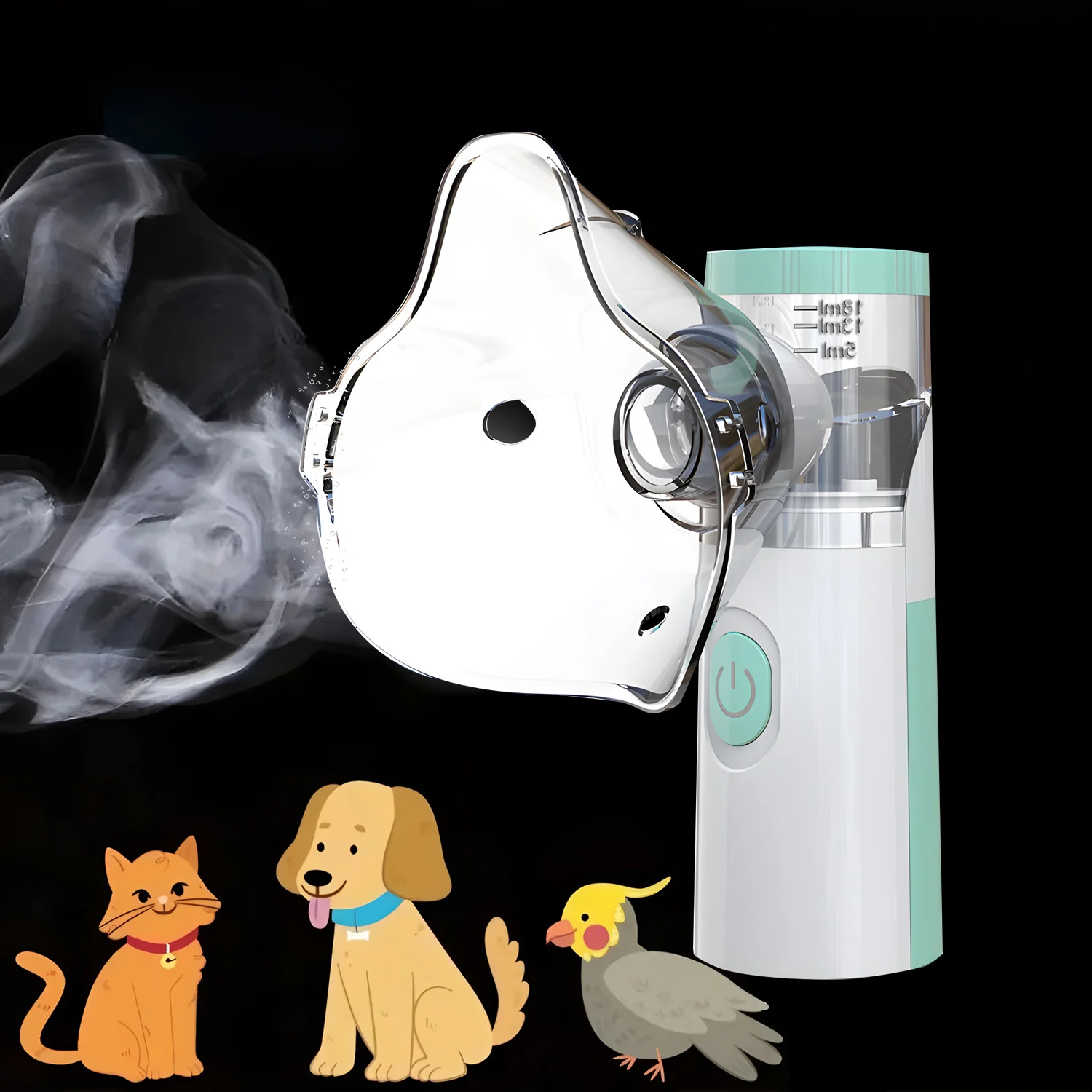 Pet Tragbare Vernebler Maschine Medizinische Zerstäuber Vernebler Inhalator für Tier Stille Inhalator Humidificador Nebulizador Image