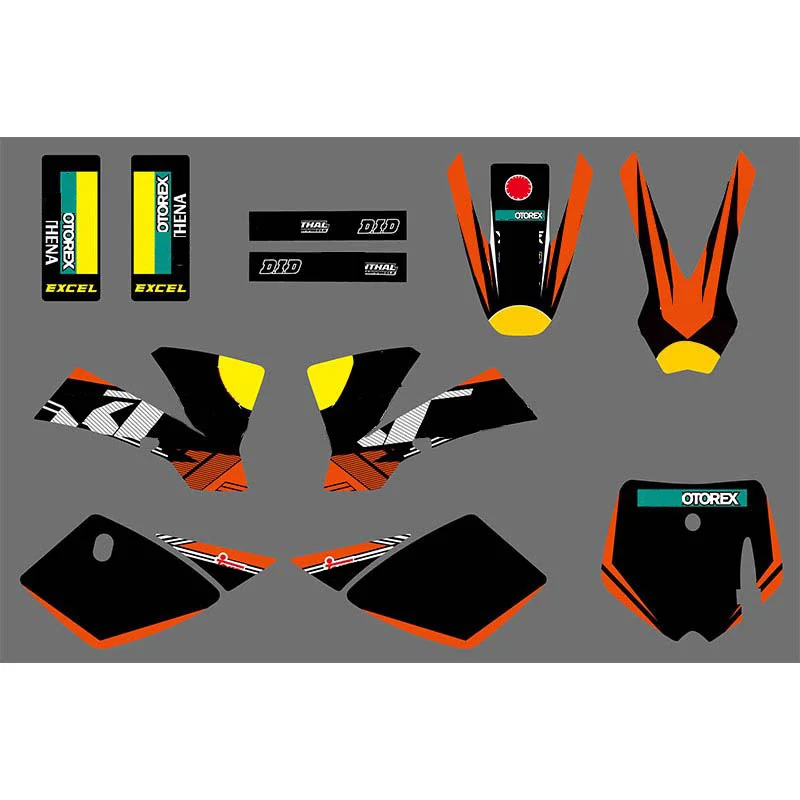 Bull rb logo Black &Orange NEW GRAPHICS DECALS FOR KTM KTM50 SX50 SX 50CC 50 2002 2003 2004 2005 2006 2007 2008