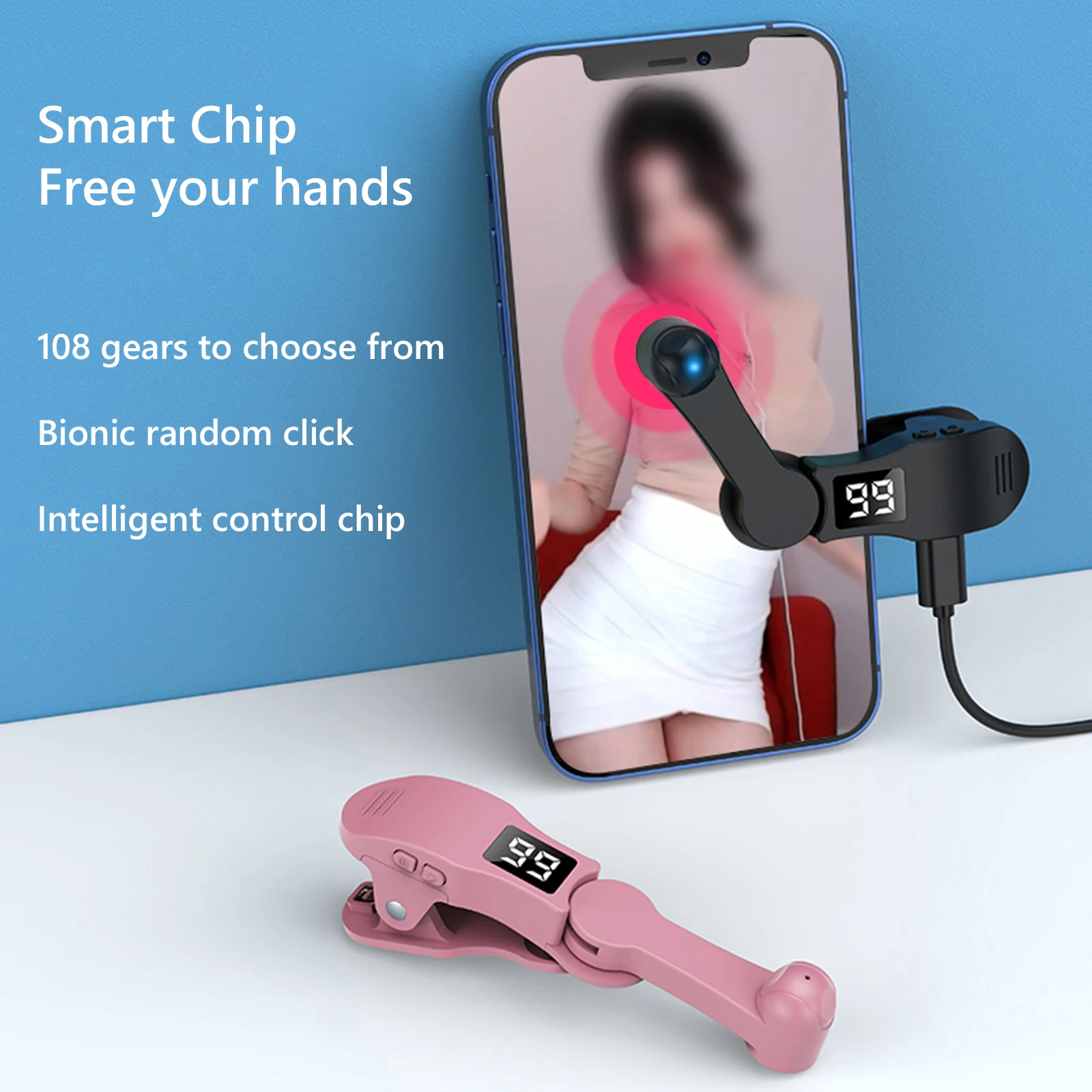 Digitaler automatischer Bildschirmklicker, automatischer Clicker-Gerät, Simulation von Finger, kontinuierlicher Klick, USB für Smartphone-Apps, Video-Live-Streaming Image