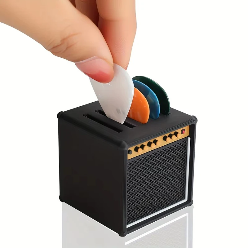 Guitar Pick Holder with 5 Slots for Guitar Accessories Large-Capacity Portable Guitar Picks Organizer Picks Storage Display TMZ