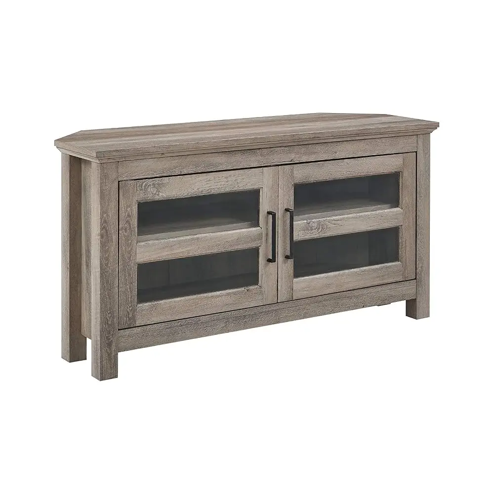 Modern Farmhouse Wood Corner Universal Tv Stand For Tv