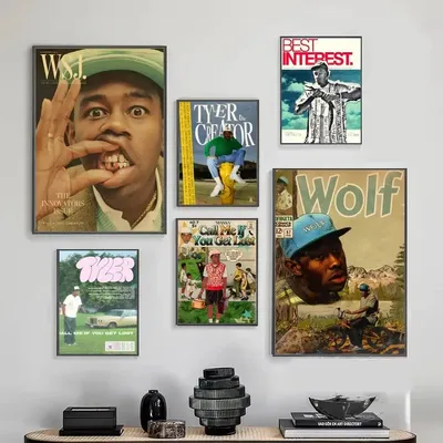 Rapper Tyler The Creator Whitepaper Poster Vintage Room Bar Cafe Decor Vintage Decorative Painting