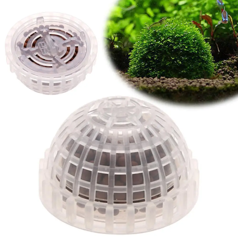 1pc Kunststoff Aquarium Moos Ball Filter Aquatische Haustier Liefert Dekorationen Für Garnelen Aquarium Pet Produkte Aquarium Dekor Image